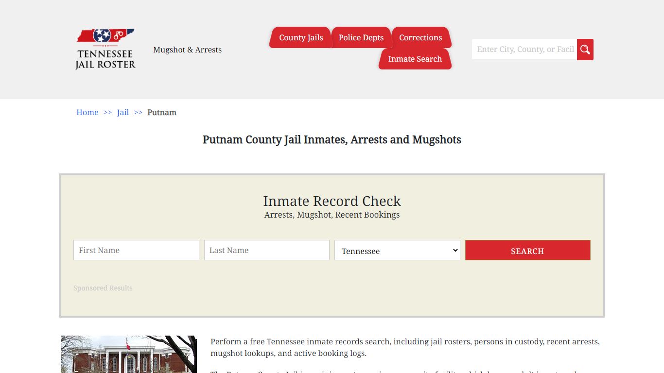 Putnam County Jail Inmates, Arrests and Mugshots